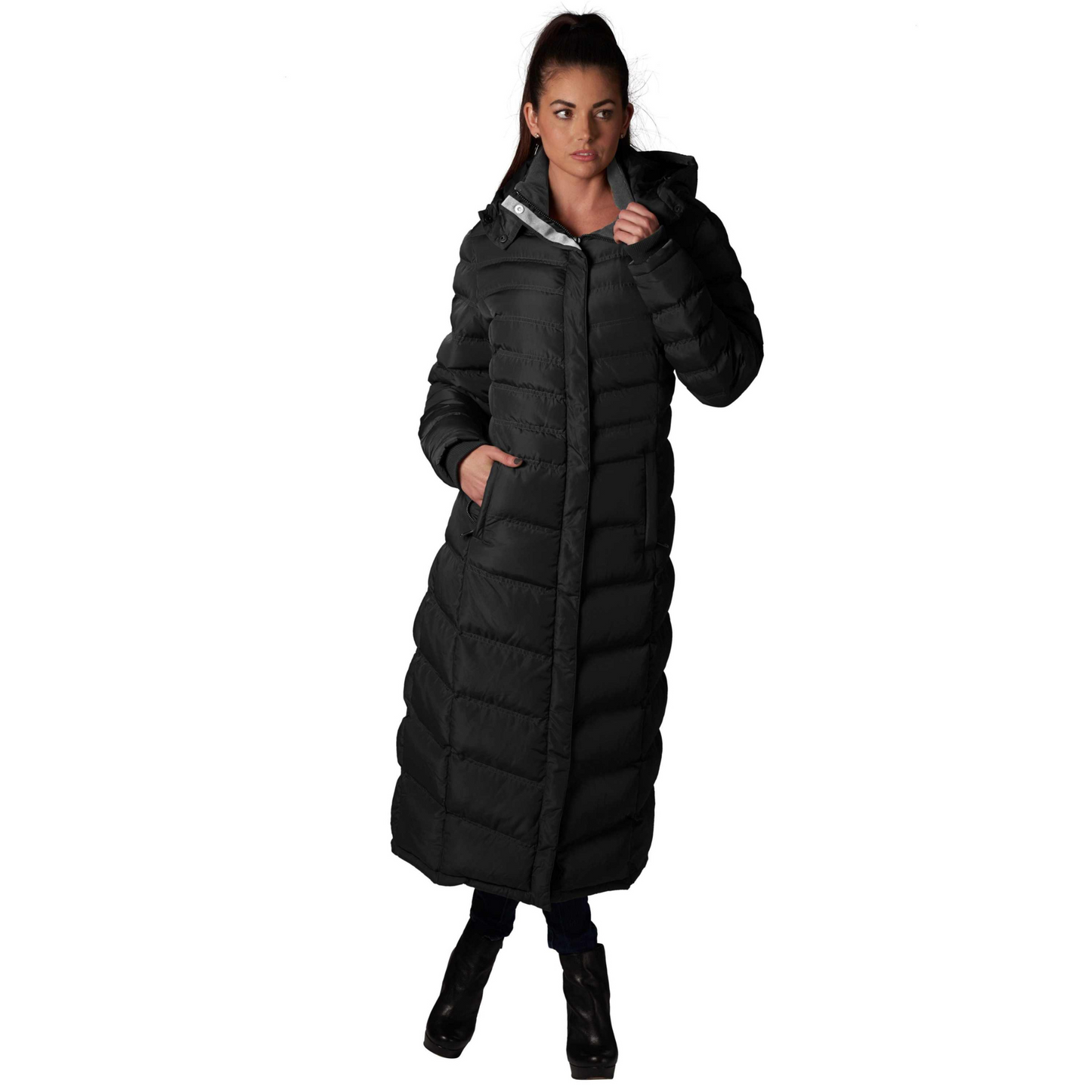 ELORA Full-Length Puffer Coat for Women - Stylish Winter Maxi Coat (47 Inch)