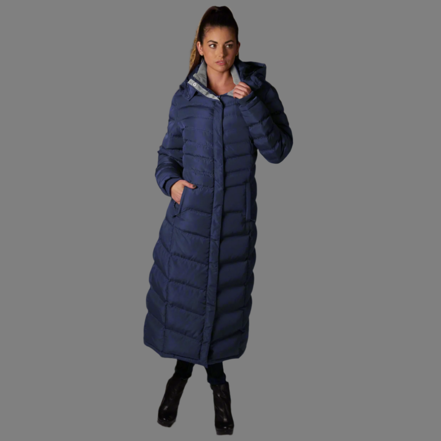 ELORA Full-Length Puffer Coat for Women - Stylish Winter Maxi Coat (47 Inch)