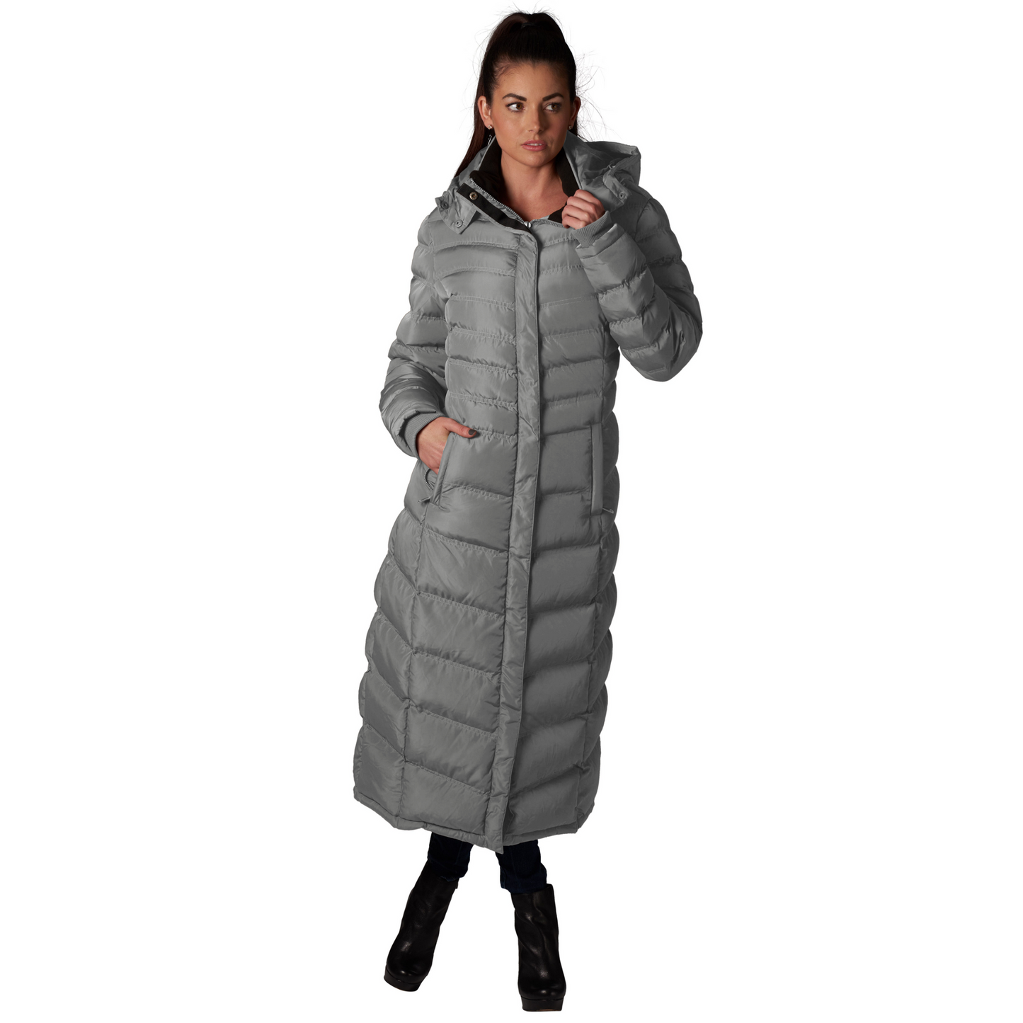 ELORA Full-Length Puffer Coat for Women - Stylish Winter Maxi Coat (47 Inch)