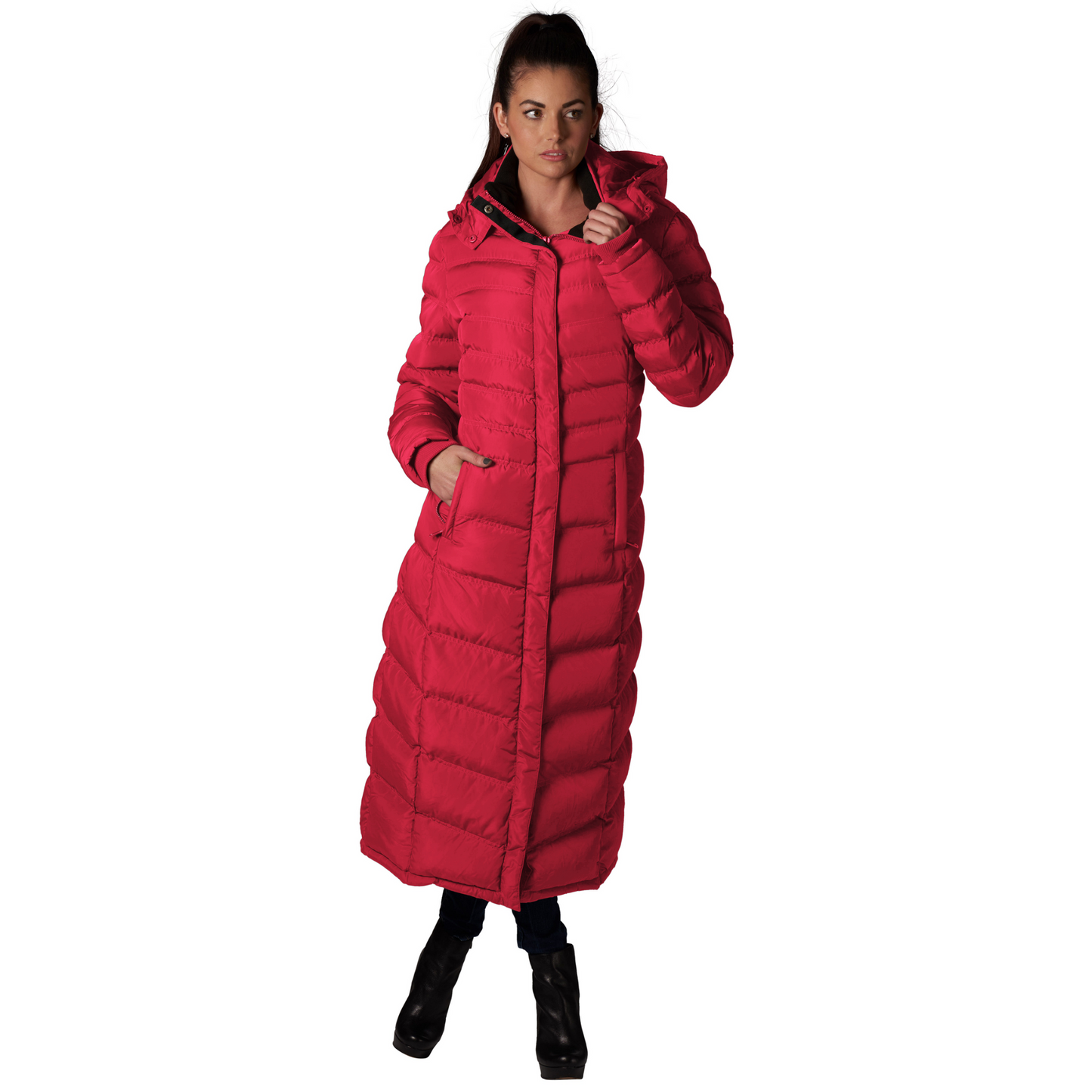 ELORA Full-Length Puffer Coat for Women - Stylish Winter Maxi Coat (47 Inch)