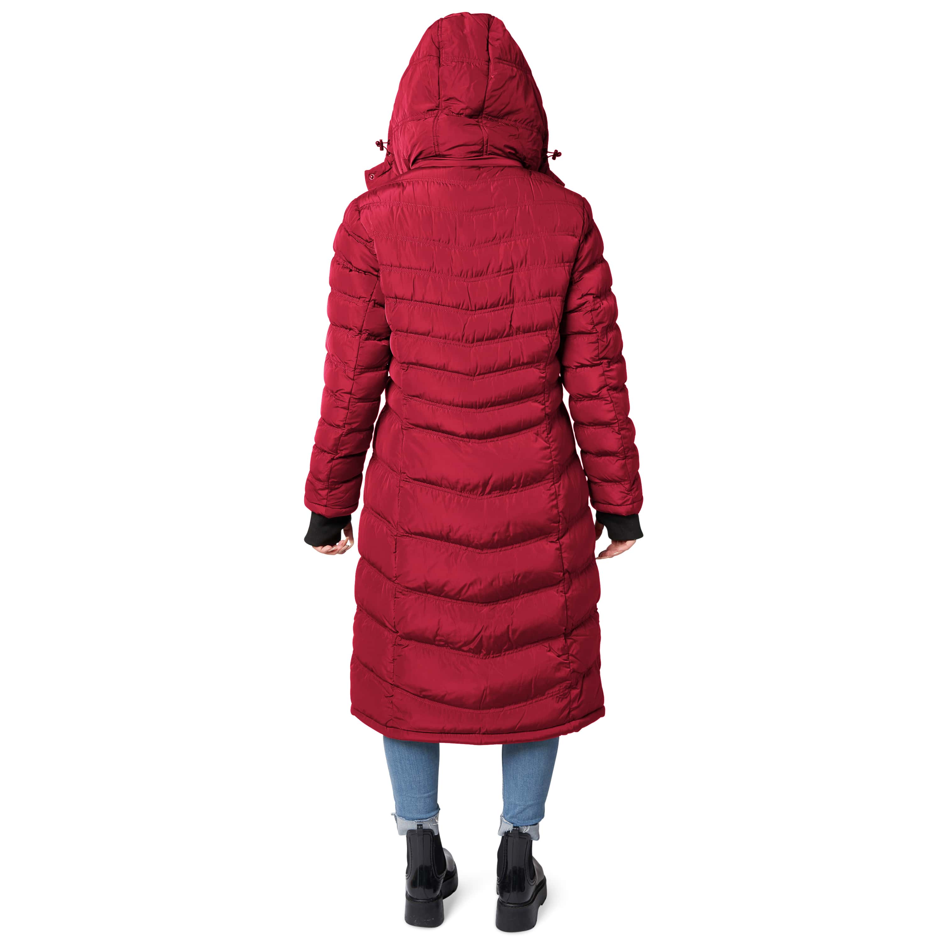 Women's Maxi Coat - Water-Resistant, Polar Fleece Lined, and 