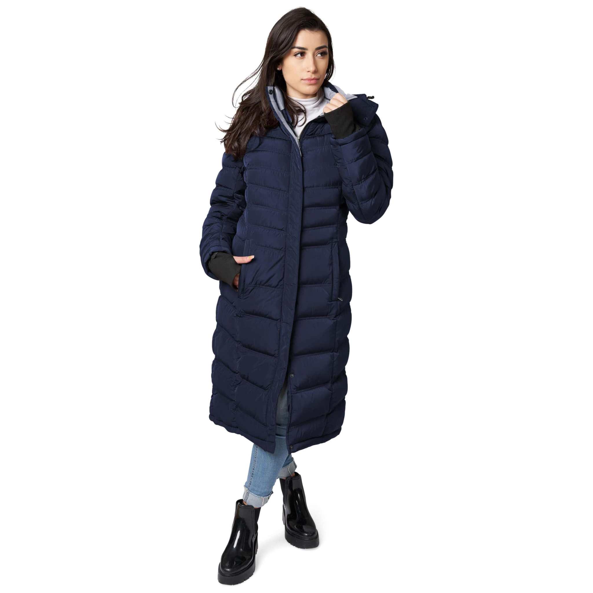 Women's Maxi Coat - Water-Resistant, Polar Fleece Lined, and 